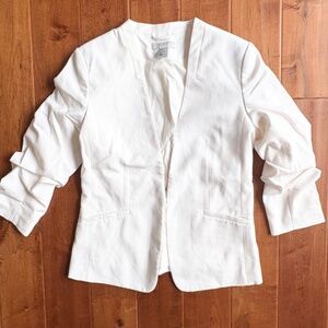 H&M Tailored Fit Blazer Womens‎ Size 8 Ivory